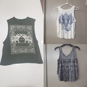 Charlotte Russe elephant tank tops